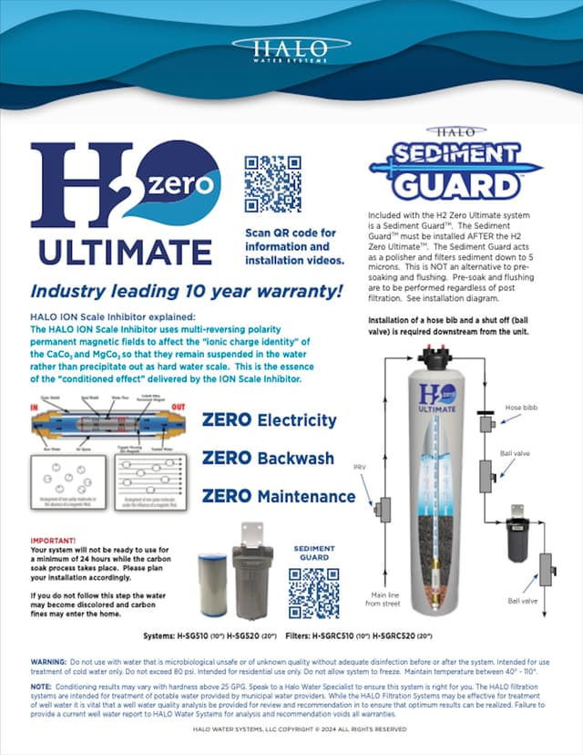 HALO H₂Zero Ultimate Brochure - Complete system specifications and installation guide